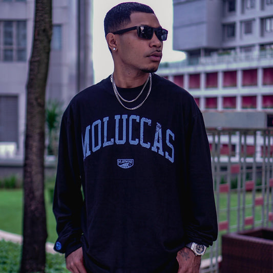 Moluccas Long Sleeve Grunge Black Blue
