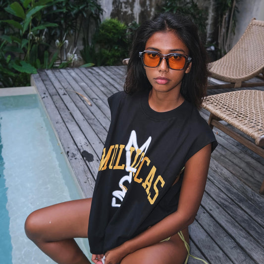 Moluccas Sleeveless Jetblack Yellow