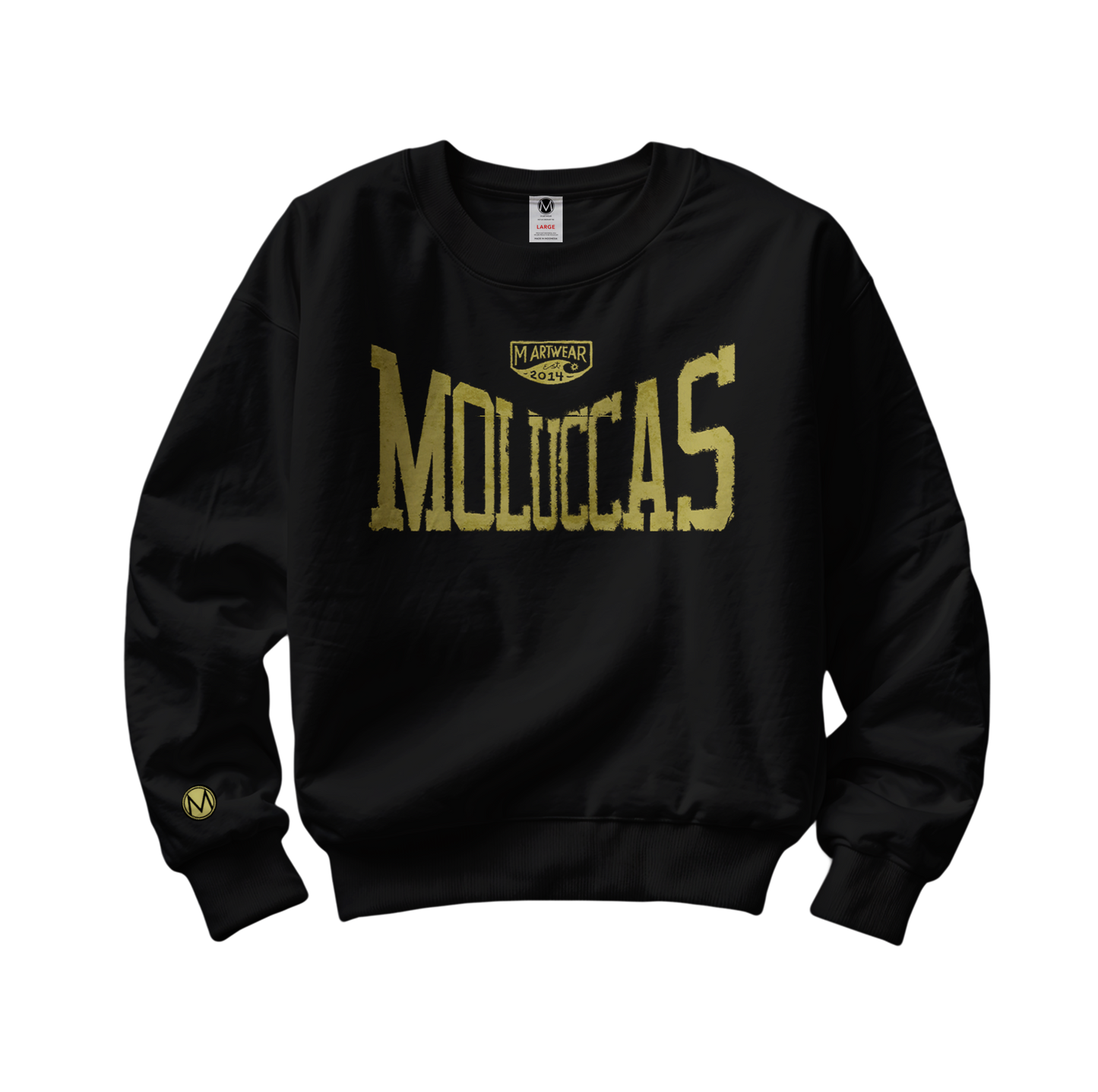 Crewneck Moluccas Obsidian Gold